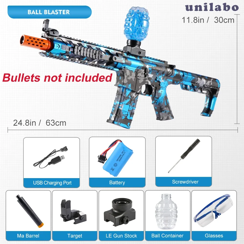 M416 Electric Blaster Gun Toys, Rechargeable, Automatic Outdoor Toys for Team Activities, Perfect Gift(Bullets Excluded)