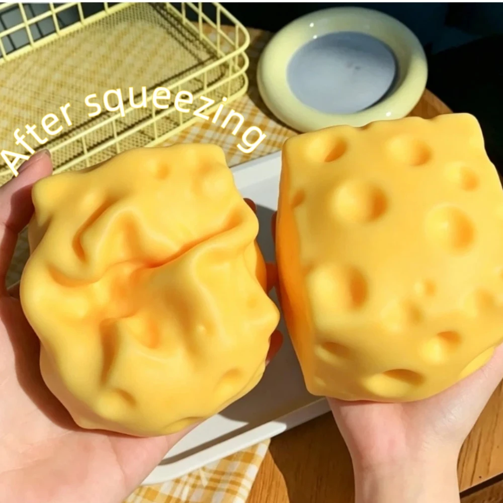 

Giant Cheese Squeeze Toy blind box Extra Large Size Cheese Squishy Fidget Toys Slow Rebound Shapeable Venting Ball toys Gifts