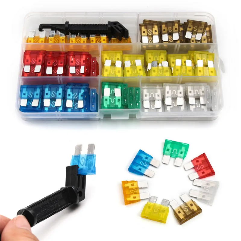 300/295/242/50pc Standard Mini Car Fuse Assortment Combination Car Blade Fuse Set with Fuse Holder Socket for Auto Truck