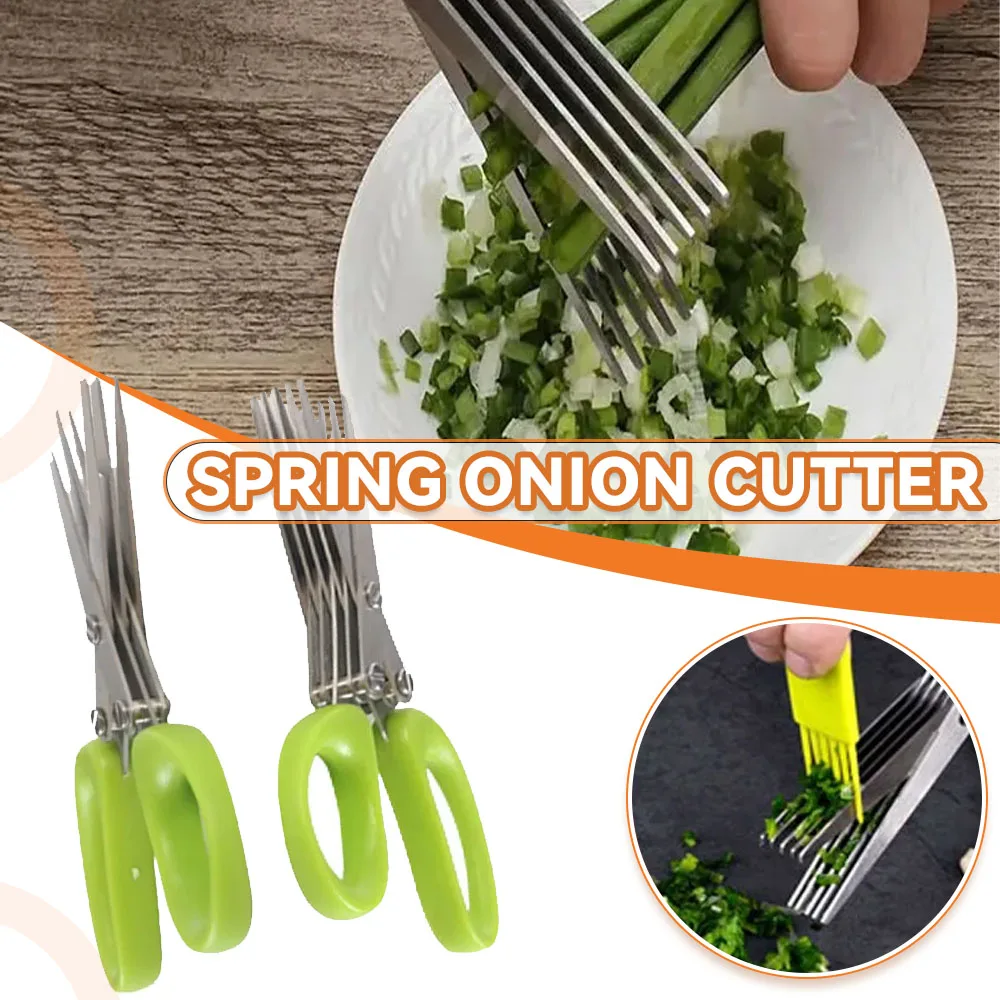 Kitchen Scissors, Stainless Steel, Vegetables, Shallots, Cutters, Herbs, Spices, Cuts, Cooking Tools, Kitchen Accessories