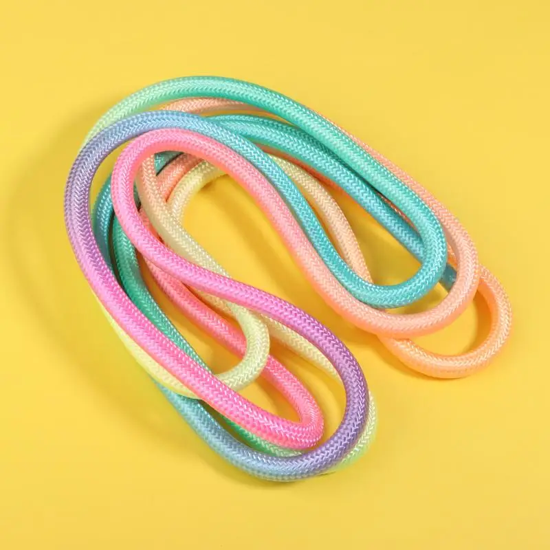 3 meters Gymnastics Arts Rope Jumping Rope Fitness Rainbow Color Sports Training Rope Rhythmic Gymnastics Rope Sport Tool