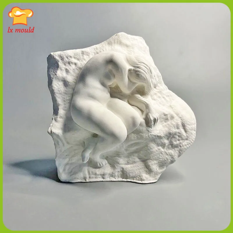 LX Original Silicone Candle Mold Lady Body Art Resin Soap Plaster Home Decoration Mould for Creative Crafts