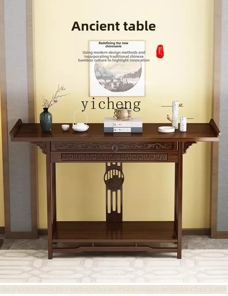 

ZZ Xuanguantai Solid Wood Household God Cabinet Supply Table Case Supply Table Buddha Terrace