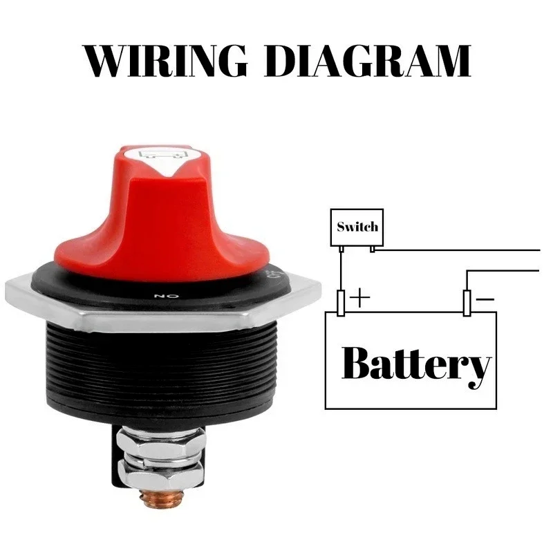 DC 12V 50A 100A 200A 300A Car Battery Safety Disconnect Switch Rotary Disconnect Power Isolator Car Boat Accessories