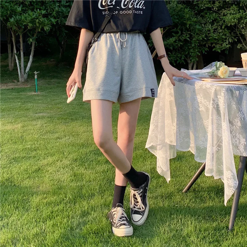 High Waist Gray Women Shorts Sexy Y2K Casual Gym Black Vintage Baggy Cute Korean Fashion Cheap Clothes Woman Short Pants Bottoms