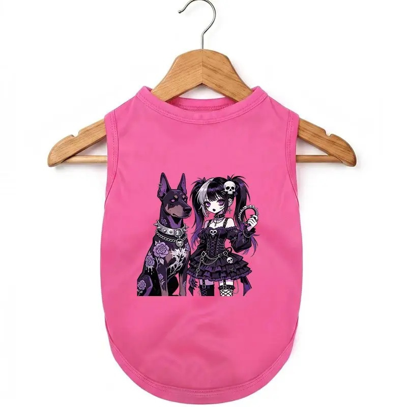 

Dog Summer Vest, Gothic Anime Style, Breathable Cool, Pet Apparel