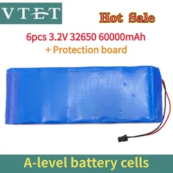 2024 New Solar Lamp Battery 3.2V Large Capacity Lithium Battery Solar Street Lamp Floodlight Battery with Protection Panel BMS