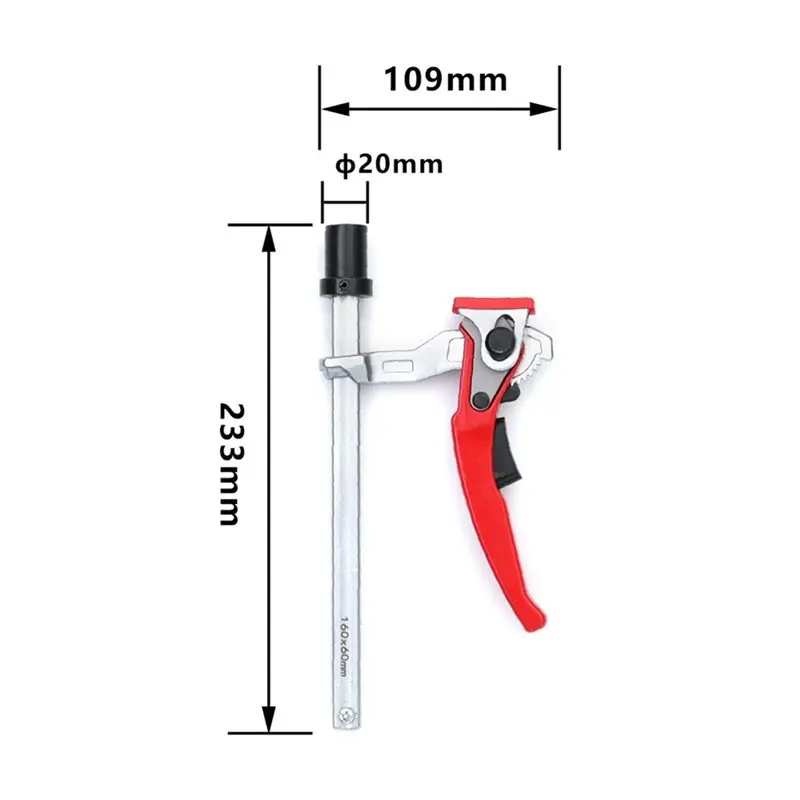 KYCOR-F-Clamp, Ratcheting Quick Release, Steel High-Pressure Design For Carpentry- Ergonomic Comfort Grip, 20MM Size