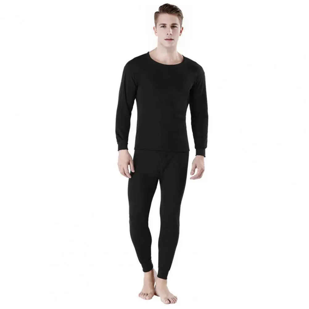 Ensemble de sous-vêtements thermiques pour hommes, coton doux, doublure sourire, panneaux chauds, longs caleçons, haut astronomique, vêtements thermiques, pyjamas d'hiver