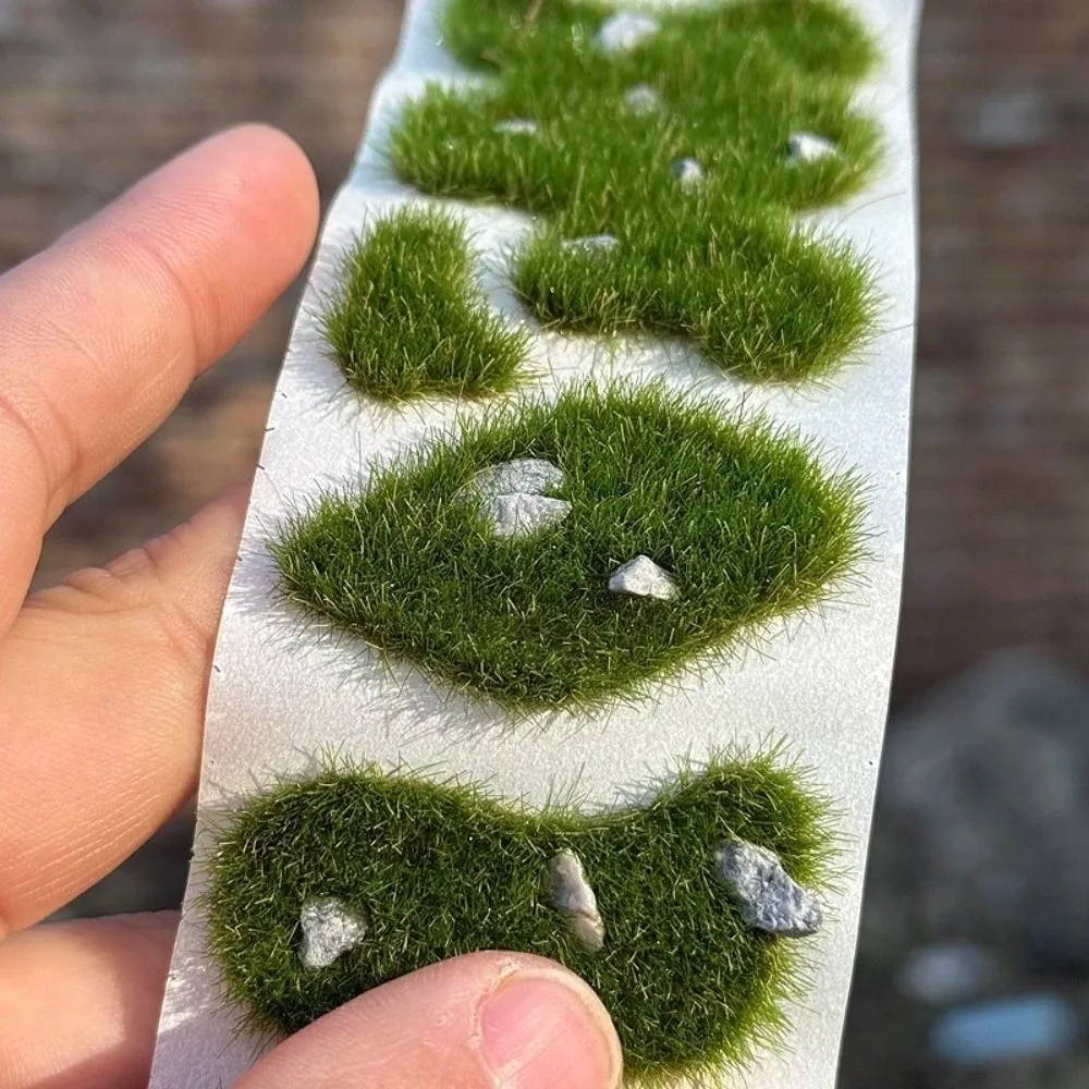 5mm Irregular Grass Miniature Landscape Lawn Model Realistic Natural Look Building Sand Table Turf with Pebbles Hand Torn