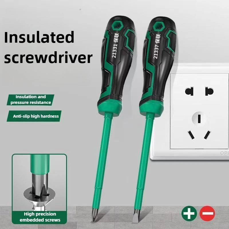 Insulated Screwdriver Slotted Phillips Nut Driver Magnetic Screw Key Bits Electrician's Professional Maintenance Hand Tool