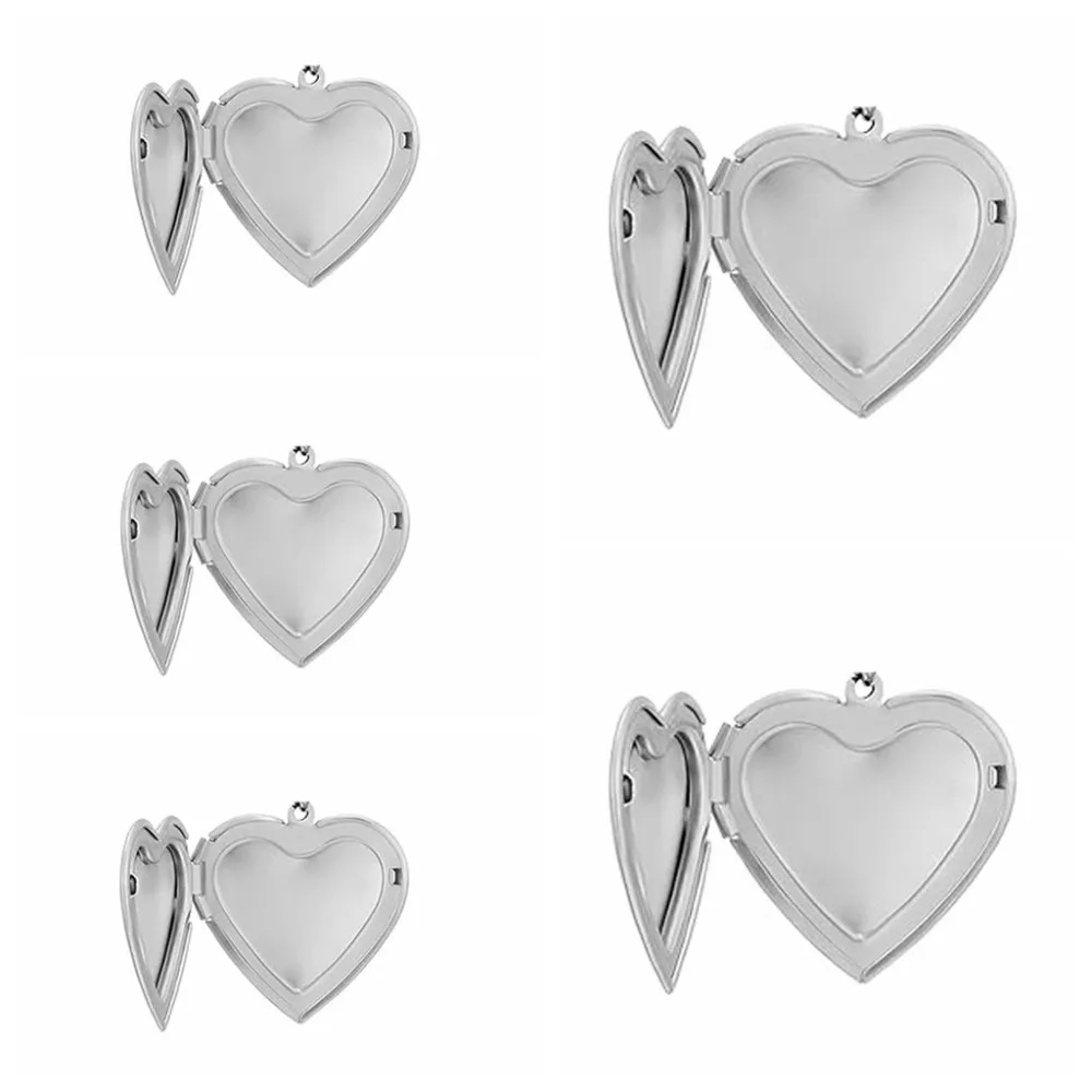 

5Pcs Y2K Heart Album Pendant Family Friendship Photo Hold Pendant Accessories Ornaments Components DIY Jewelry Making Charm