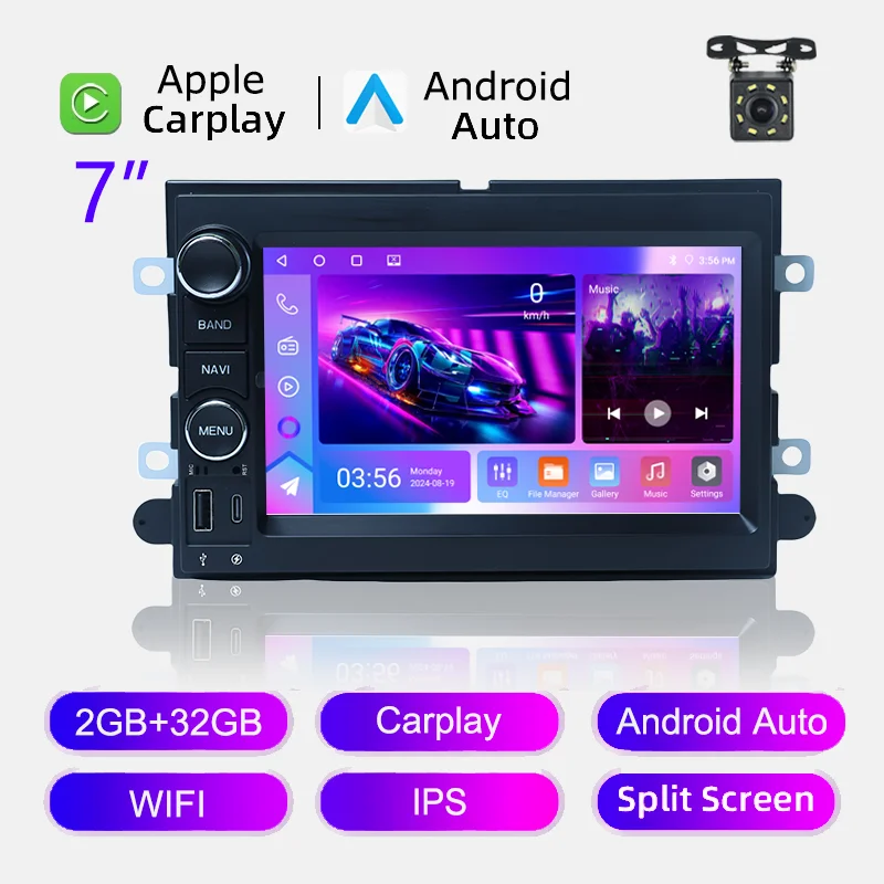 Android Radio Voor Ford F150 F250 F350 Fusion Mustang Explorer Edge Focus Multimedia Speler 7 "Touchscreen Carplay Auto Stereo