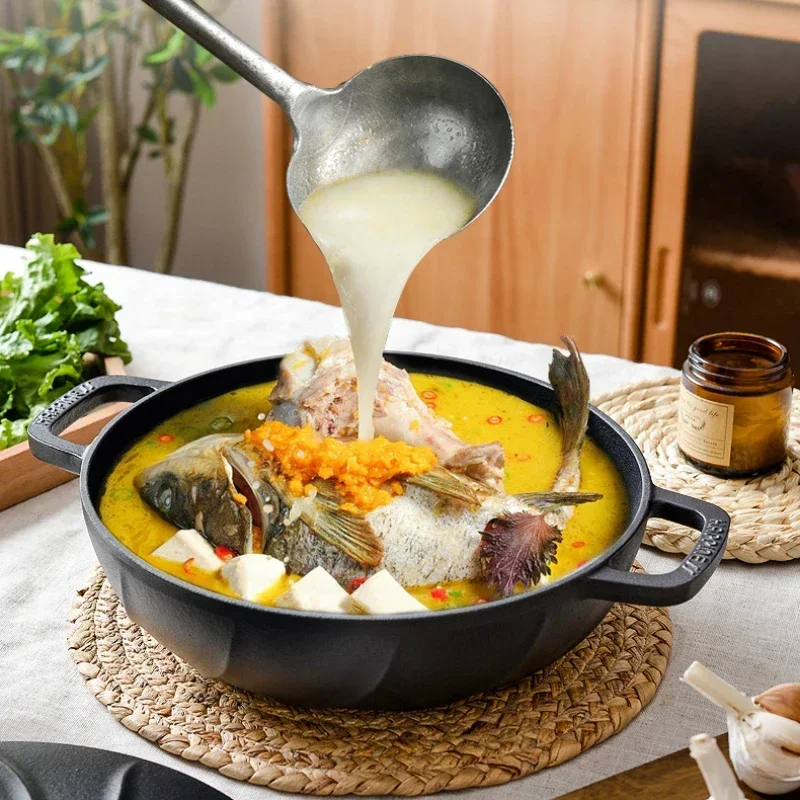 3.2L Cooking Pots Multi-Function Cast Iron Pot for Kitchen Micro-Pressure Lock Water Non-Stick Pot Universal Stove