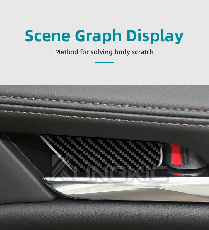 Echte weiche Carbonfaser für Mazda 3 2019 2020 2021 2022 2023 2024 2025 2026 Mazda3 Axela/CX30 20-25 Innenraum-Türschalen-Aufkleber – Detail 9