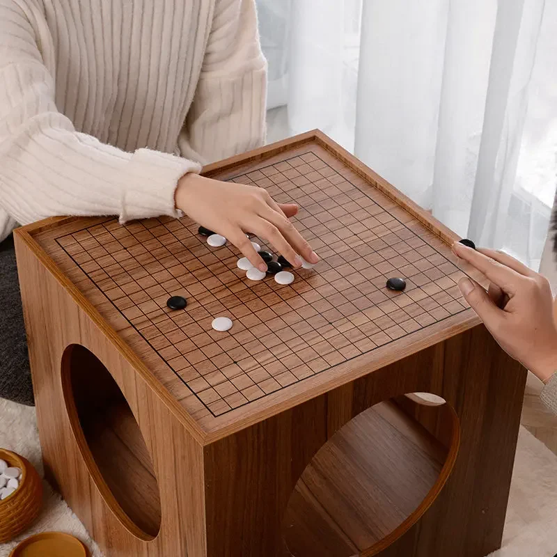 Chessboard table Chinese chess Go dual-purpose chess table Double-sided small tea table Household tatami bay window backgammon