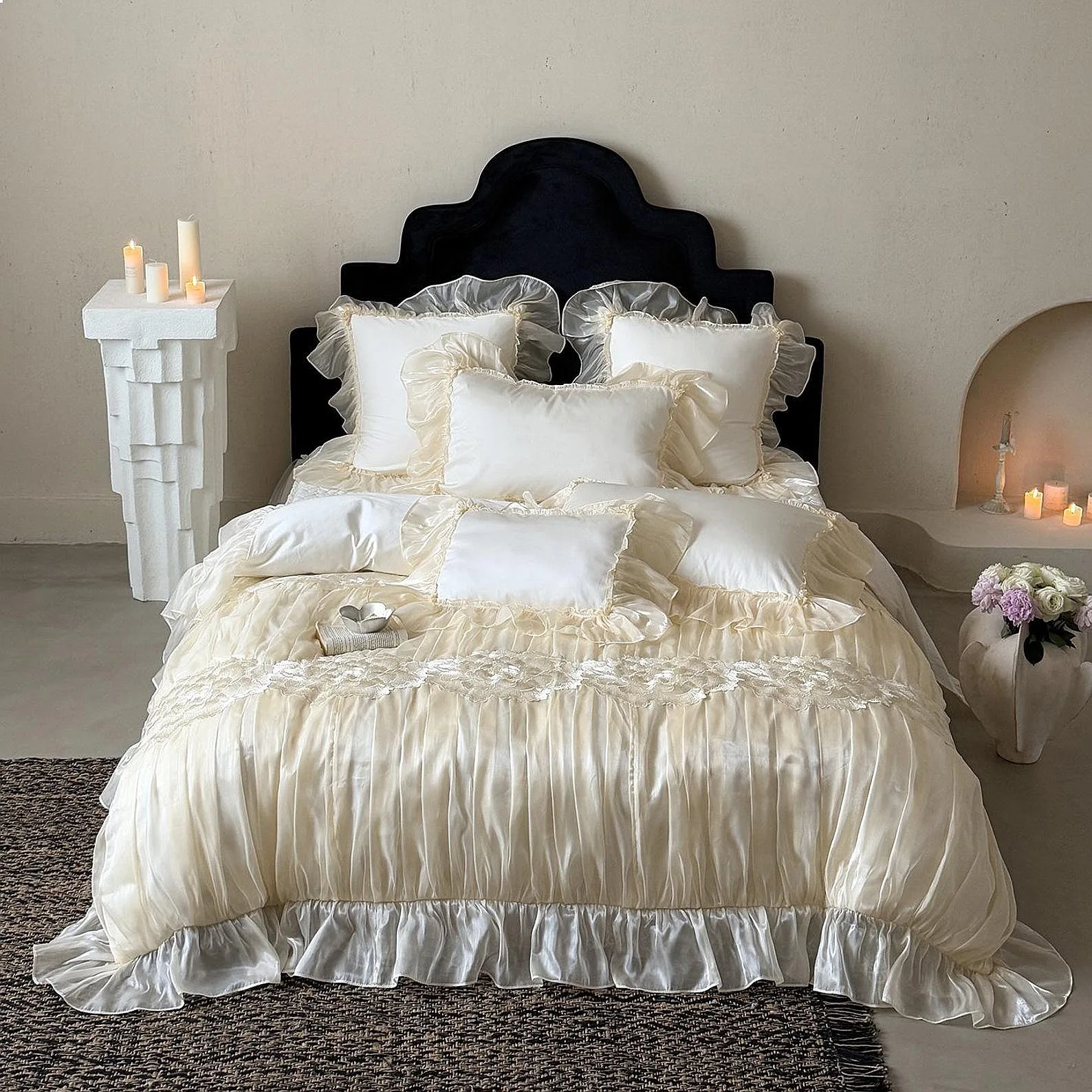 Victorian Princess Style Cotton Duvet Cover Only Set Queen King