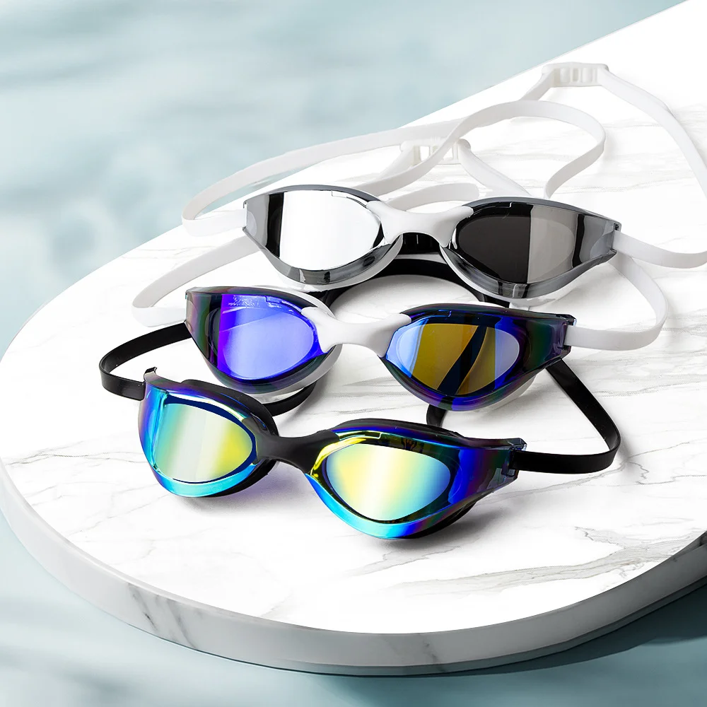 

Professional Training Swimming Goggles HD Mirrored Lens Anti-Fog Waterproof UV Protection Swim Glasses Adult Swimming Training