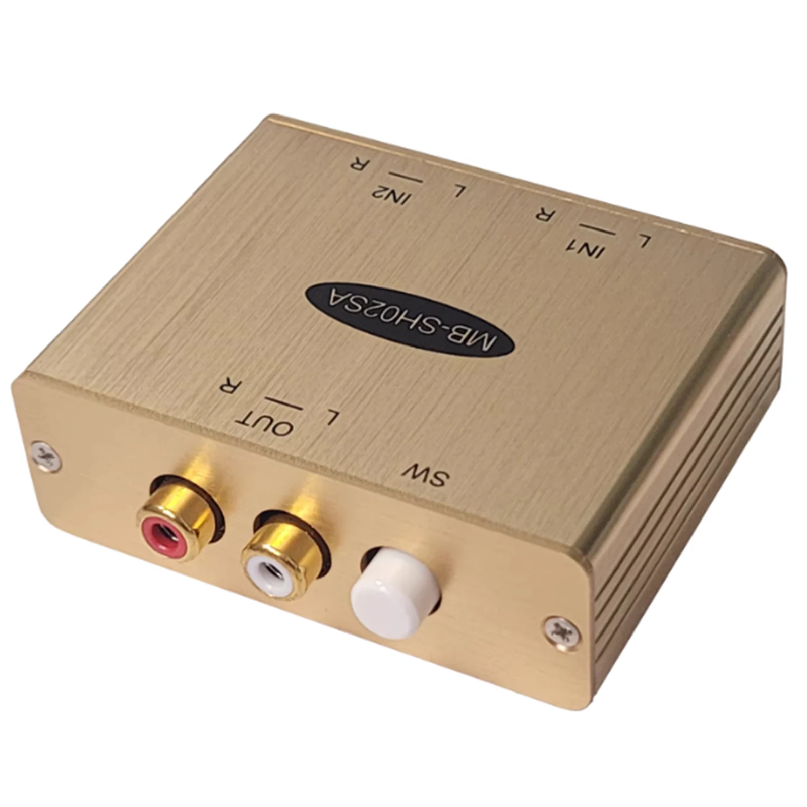 RCA Audio Switcher 2 in 1 out Audio Lossless Conversion Selector Box 2 Way to 1 Audio Switch Adapter for TV Home Theater
