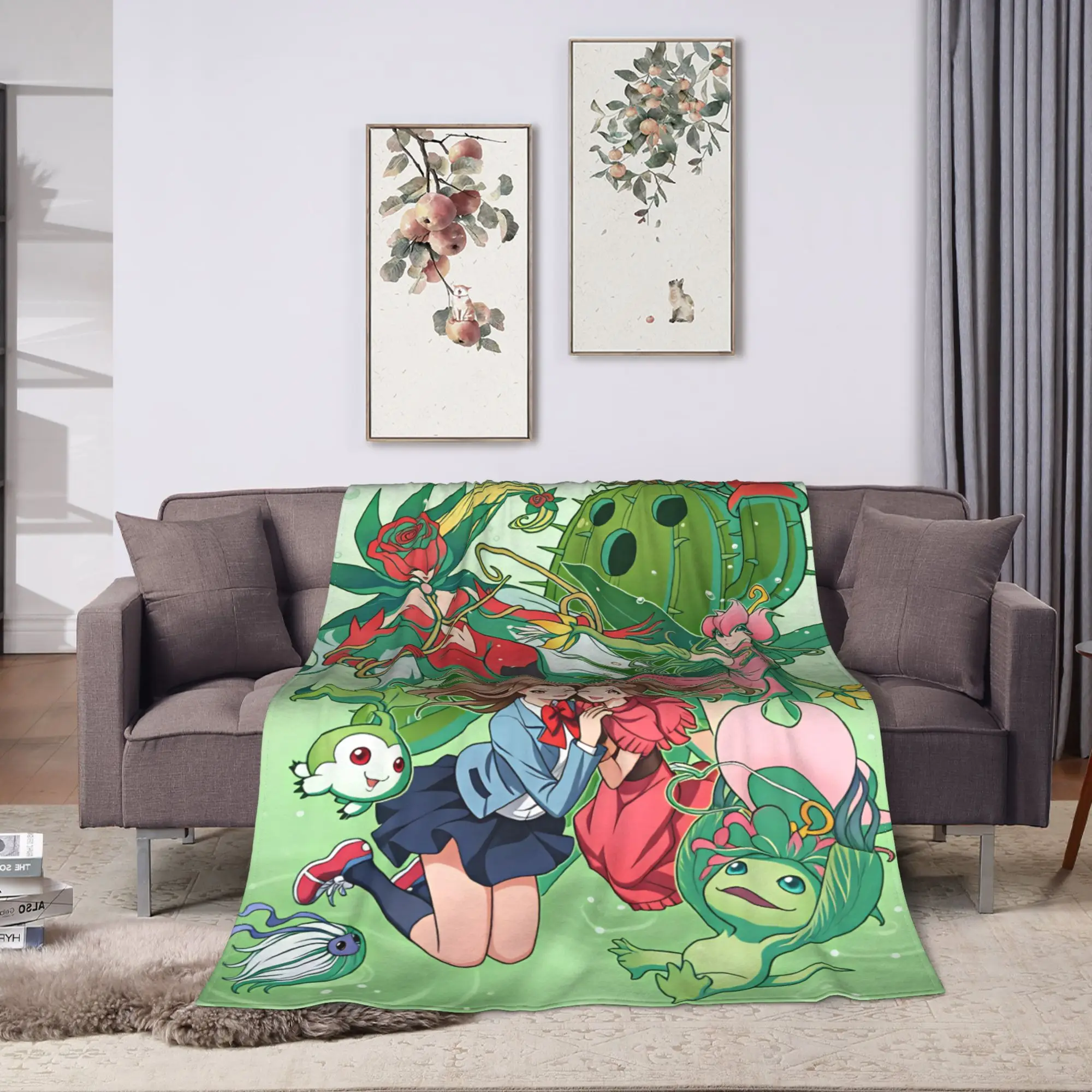 Digimons Soft Warm Blankets  Girls Boys Plush Throw Blanket Aesthetic Home Decor Flannel Bedspread Sofa Bed Cover