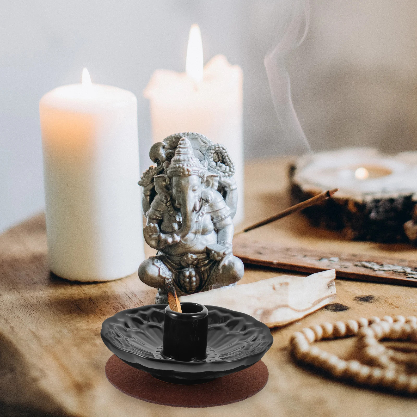 

1Set Ceramic Purifying Sage Incense Holder Stable Base Modern Design Table Candlestick Holder Home Decor Desktop Centerpiece