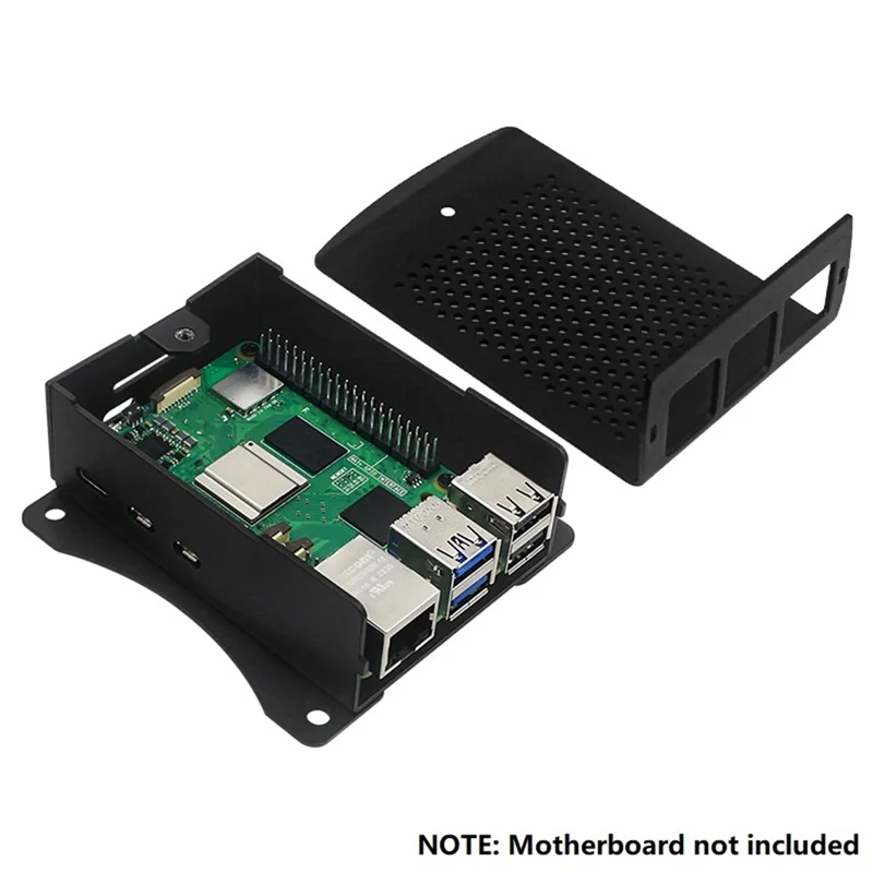 

AY14 -For Raspberry Pi 5 Case Metal Aluminum Alloy Mesh Heat Dissipation Shell Wall Bracket