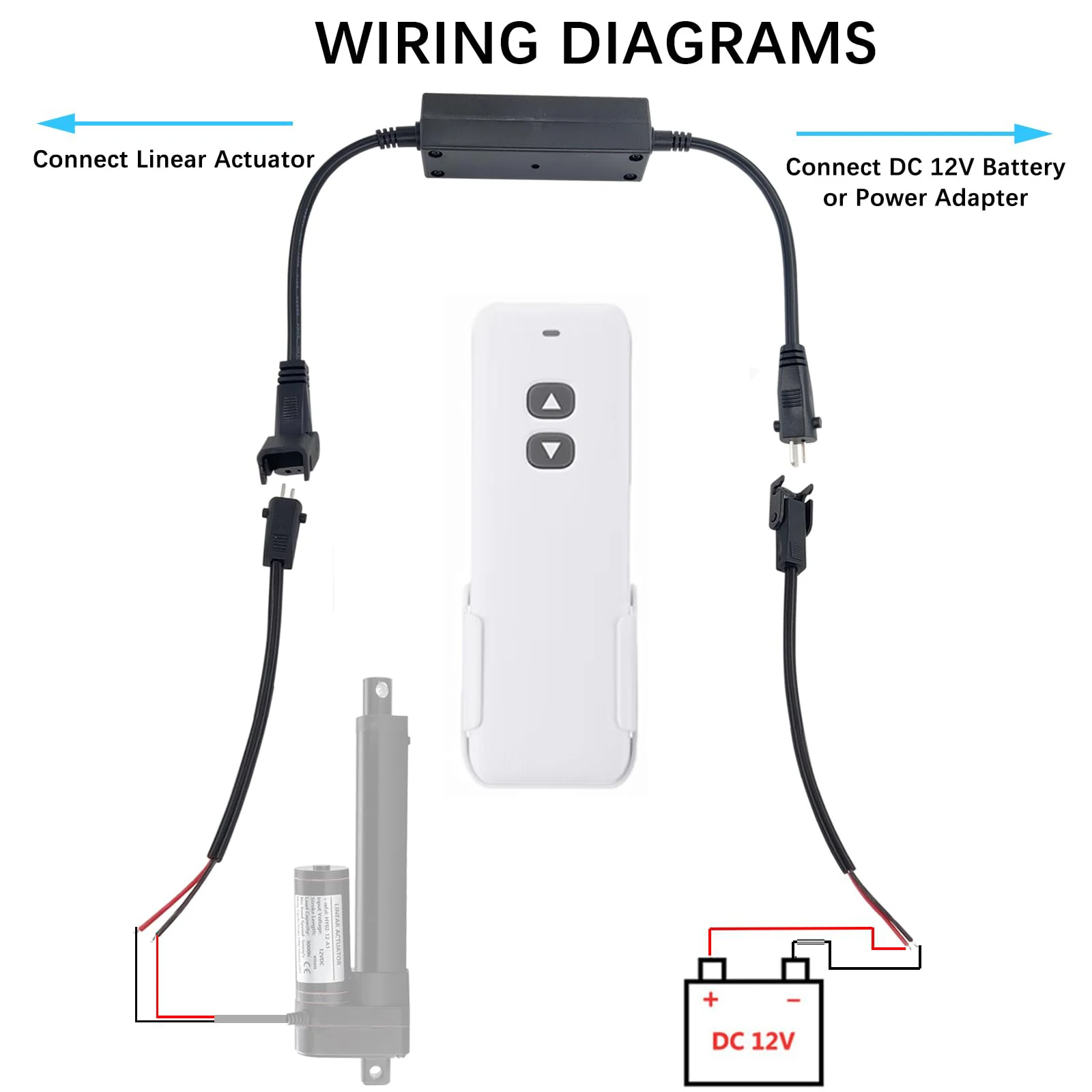 HAKIWO 12V 24V Linear Actuator Controller Linear Type Electric Actuator Hand Controller Remote Control Robot Batch Control