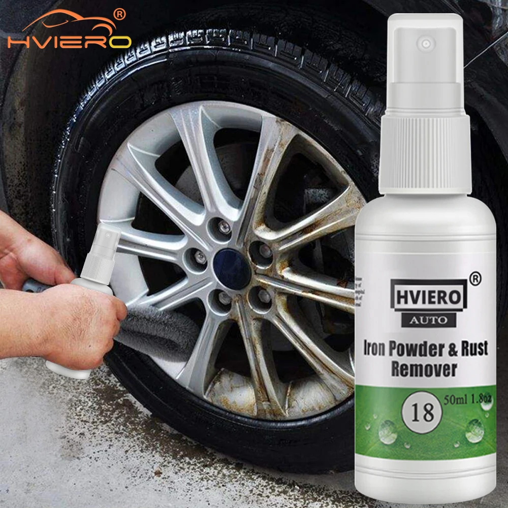 20/50/100ml Auto Paint Care Wheel Iron Spot Rust Remover Cleaning Agent Rim Cleaner Coating Cloth Remove Stain Car Foil Hard Wax