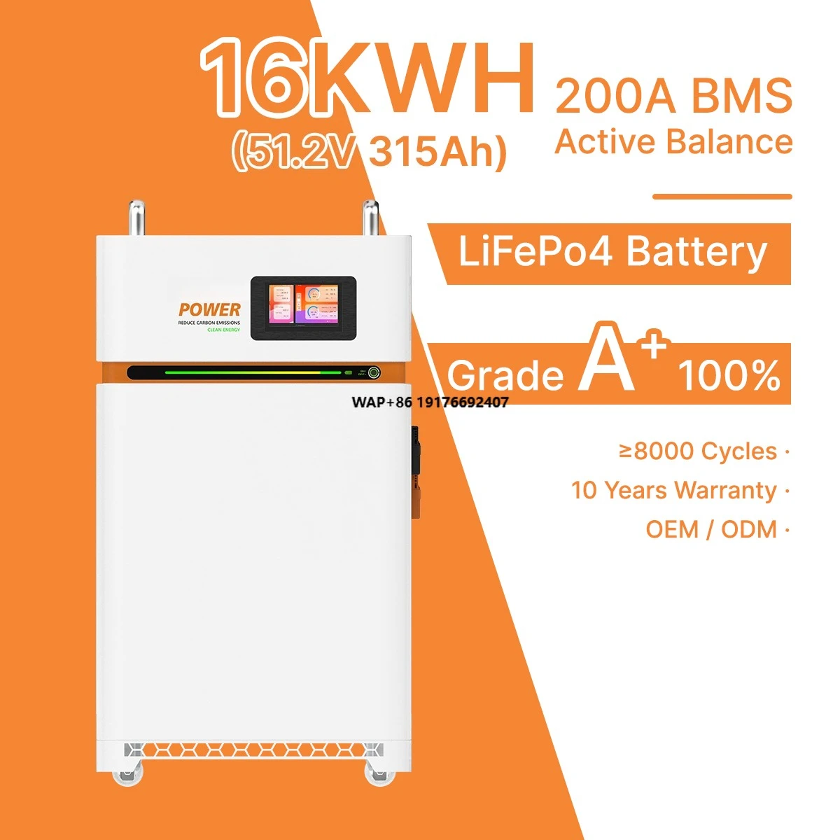 PL Stock Grade a 314Ah HEKTARY OFF GRID TV Mobile ESS 51.2V Hithium280Ah EVE280K MB30 15KWh Solar Battery System DDP to Poland