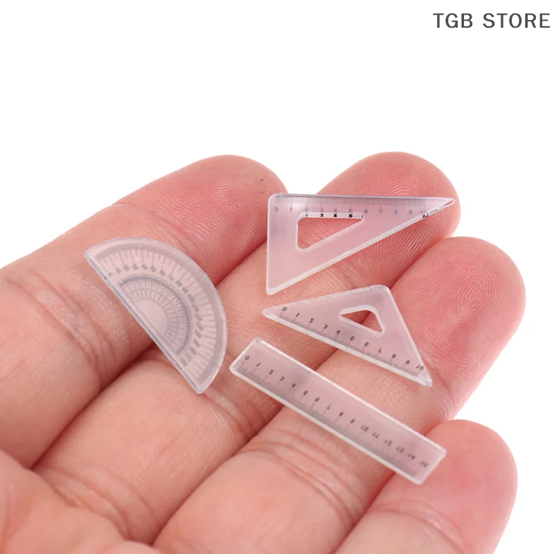 1Set 1:12 Miniatuur Snijmat Liniaal Potlood Penhouder Set Poppenhuis Decor