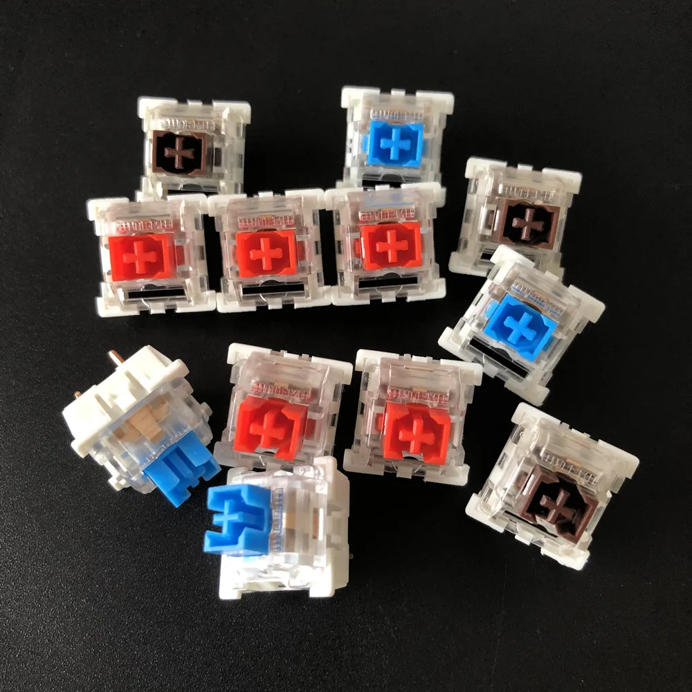 Outemu Dustproof Switch RGB 3 Pin Linear Clicky Tactile Brown Red Blue Purple Black MX Swithes For Mechanical Keyboard