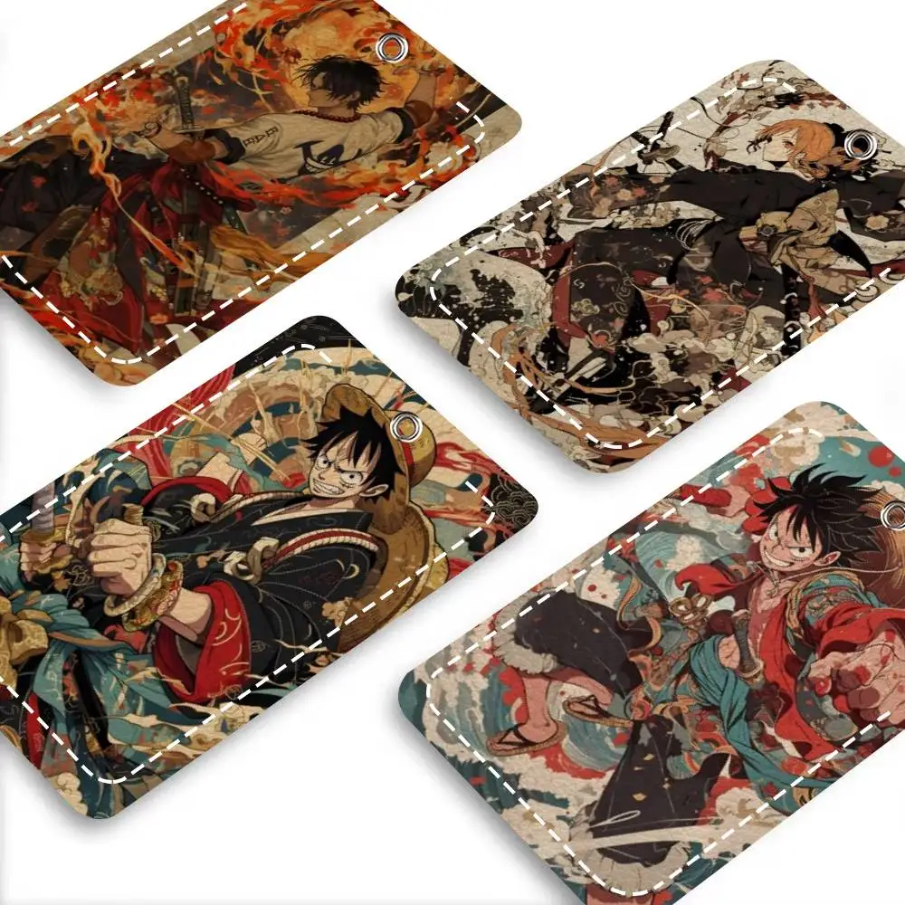 

Держатель для аниме-карт Ukiyoe O-One P-Piece, подходит для кредитных карт, проездных билетов, мягкий кожаный прямоугольный брелок-ключница, защитный чехол