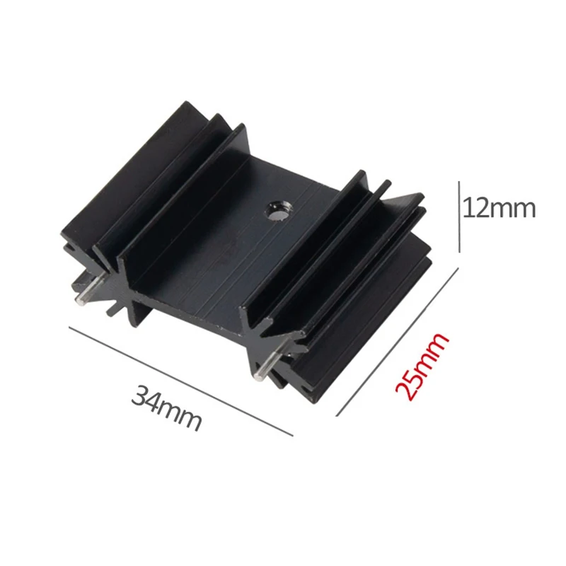 5 Pcs TO-220 Triodo MOS Transistor Tubo Dissipatore di Calore Del Radiatore di Raffreddamento 34X12MM H25mm H30mm H38mm Dissipatore di Calore FINNI IC Radiatori In Alluminio