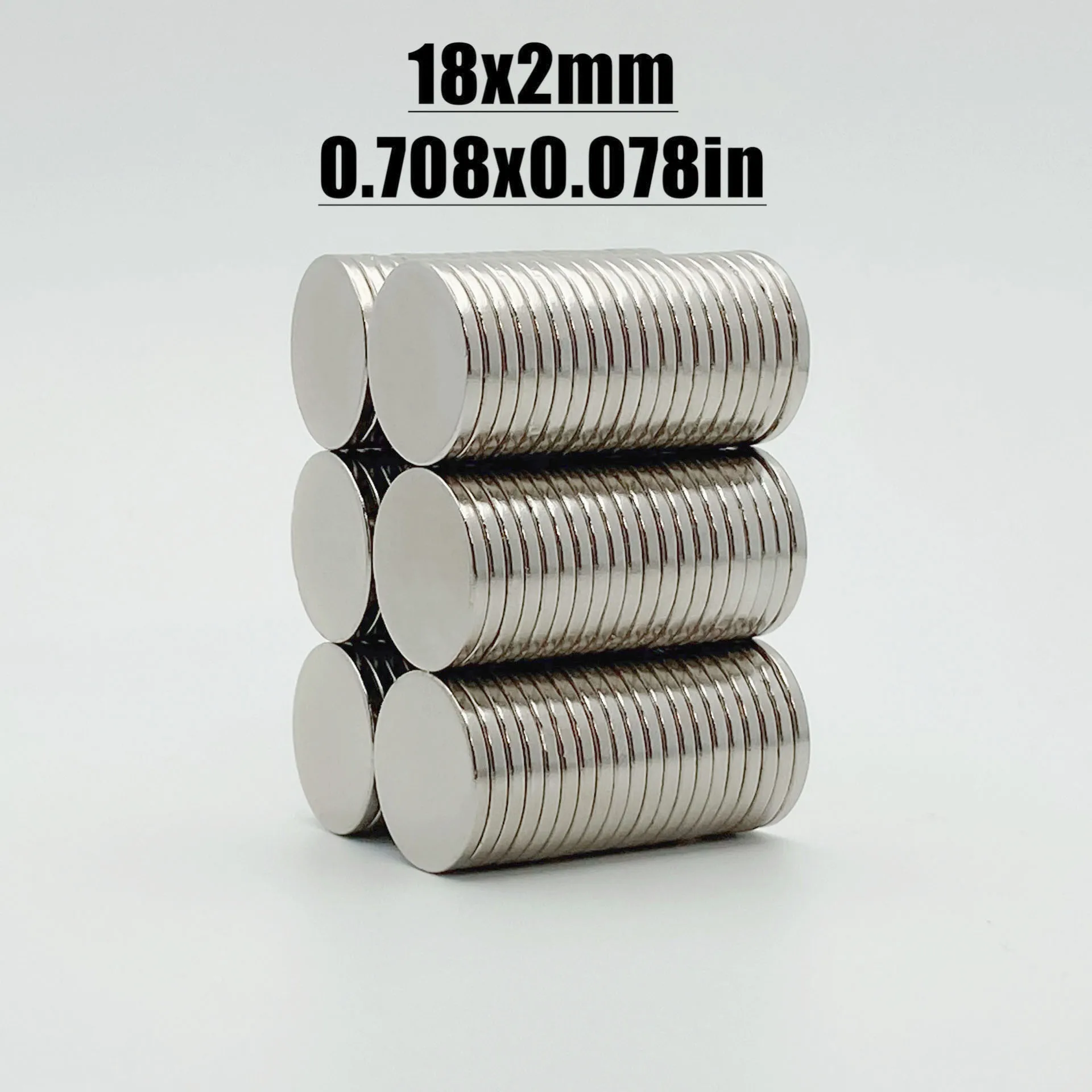 1-100 Stück 18x2 Seltenerd-Neodym-Magnet 18x2mm heiß rund 18x2mm superstarke Magnete neodimio magnetisch неодимовымй агнит