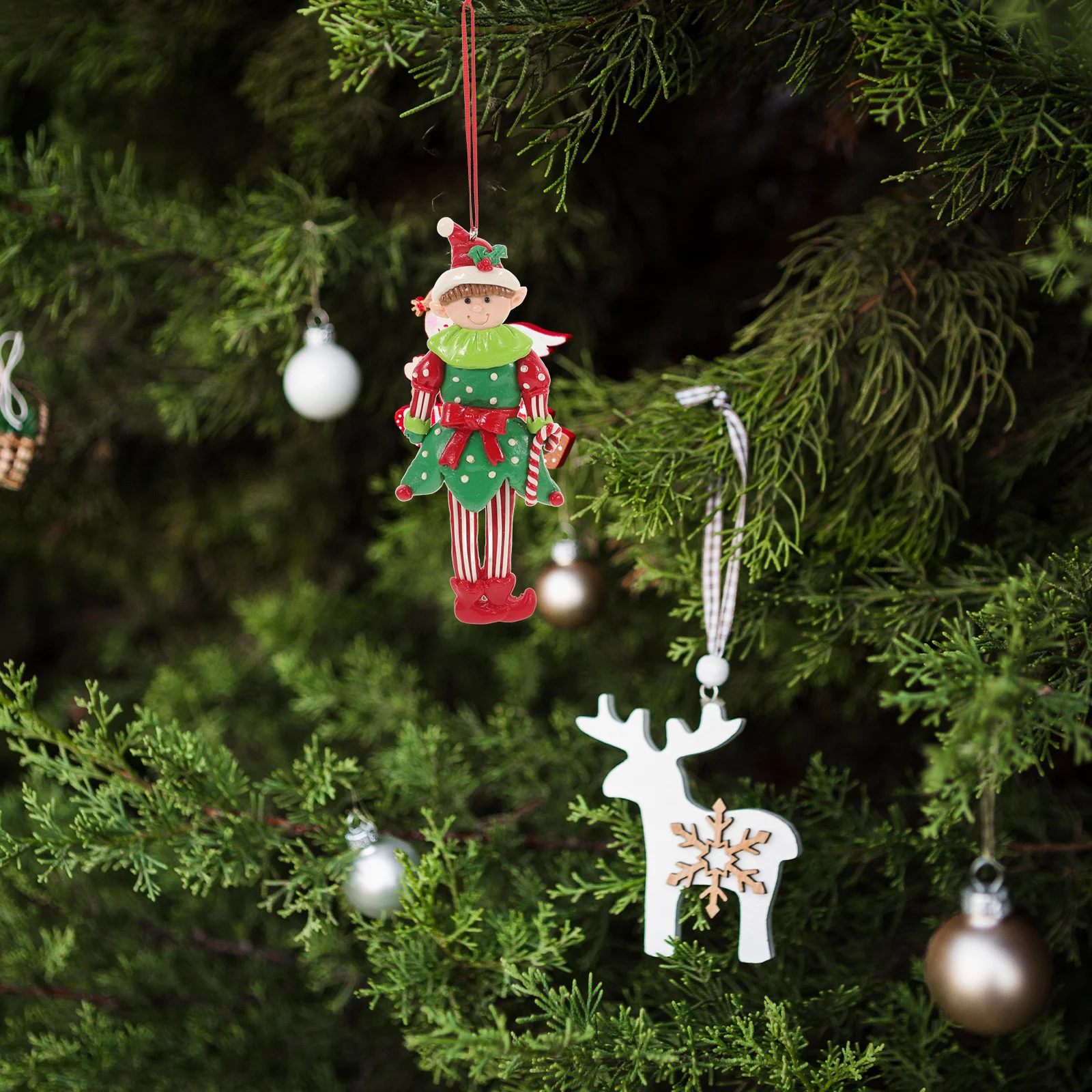 

Elf Candy Christmas Ornaments Soft Clay Xmas Tree Hanging Decorations Holiday Party Favors Xmas Pendant Christmas Party