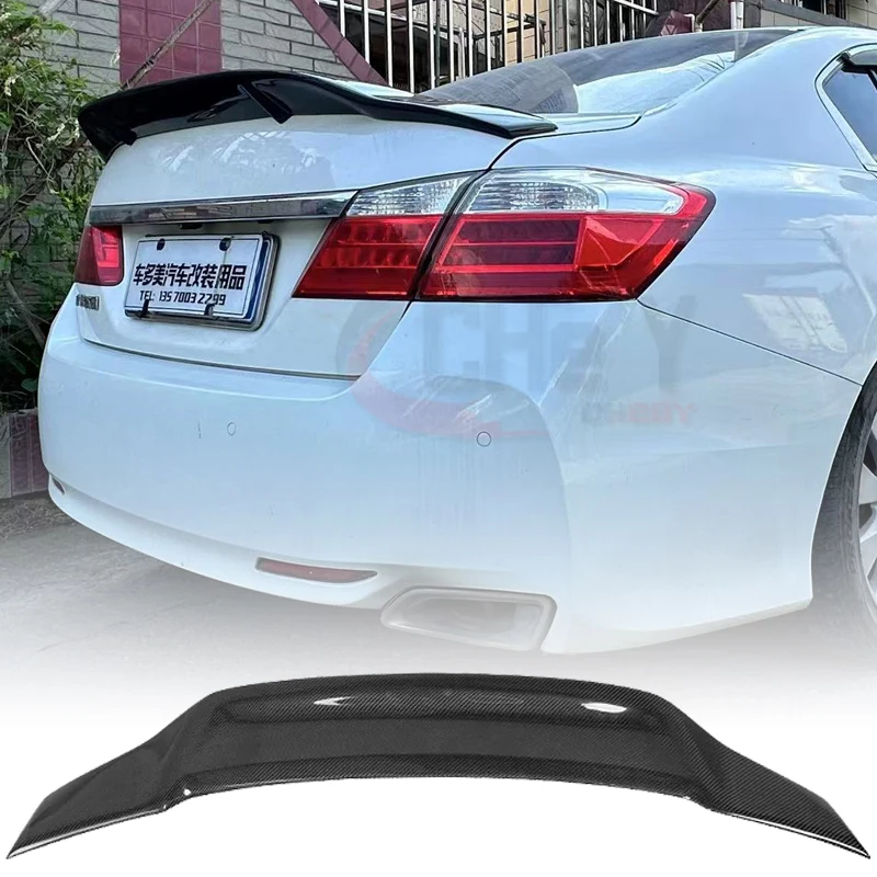 For Honda Accord 9 th Generation R-type Rear Trunk Lid Spoiler Fender Carbon Black Sports Modification Kit 2014 2015 2016 2017