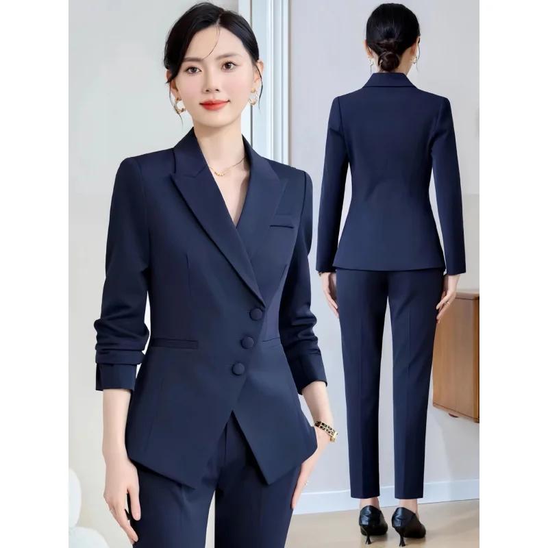 High-end women's suit for autumn and winter2024New stylish goddess-style workwear, professional formal suits for jewelry stores