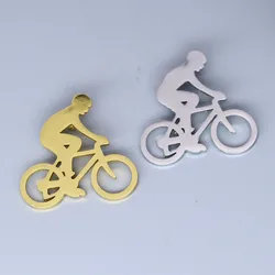 5pcs/lot Bicycle Figure Bike Rider Charm for Jewelry Metal Accessories DIY Charms For Jewelry Crafts Findings