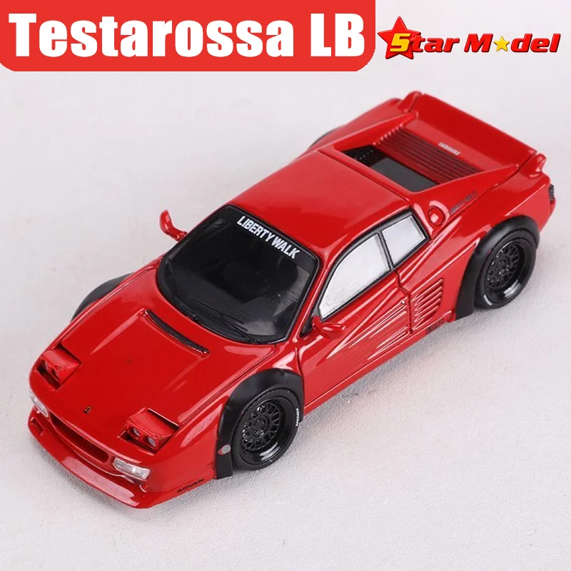 نجمة نموذج 1/64 Testarossa LB سبيكة موتور لعبة السيارة يموت الصب نموذج معدني جمع الصبي هدايا عيد الميلاد