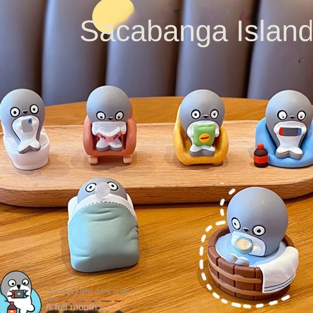 Savadika Sakaban Turtle Figure Toys Work and Rest Cartoon Simulation Sakaban Turtle Model Health Preservation Cute