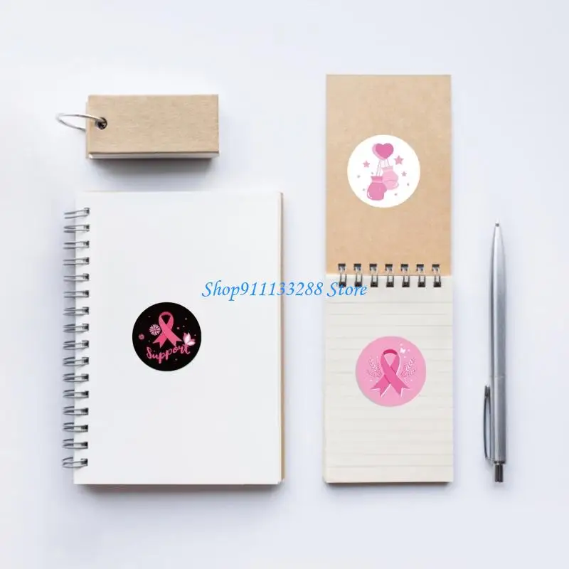 G88D Ribbon Sticker Breadts Awareness Label Label for Event Decoration