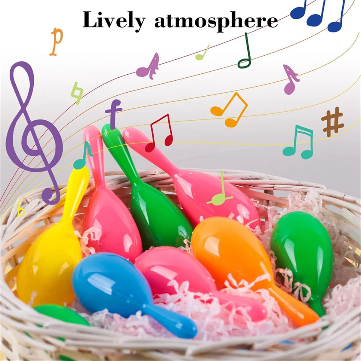 25PCS Maracas for Kids, Maracas Mini Colorful Maracas Toy Noisemaker Musical Instruments for Toddlers Party Favors