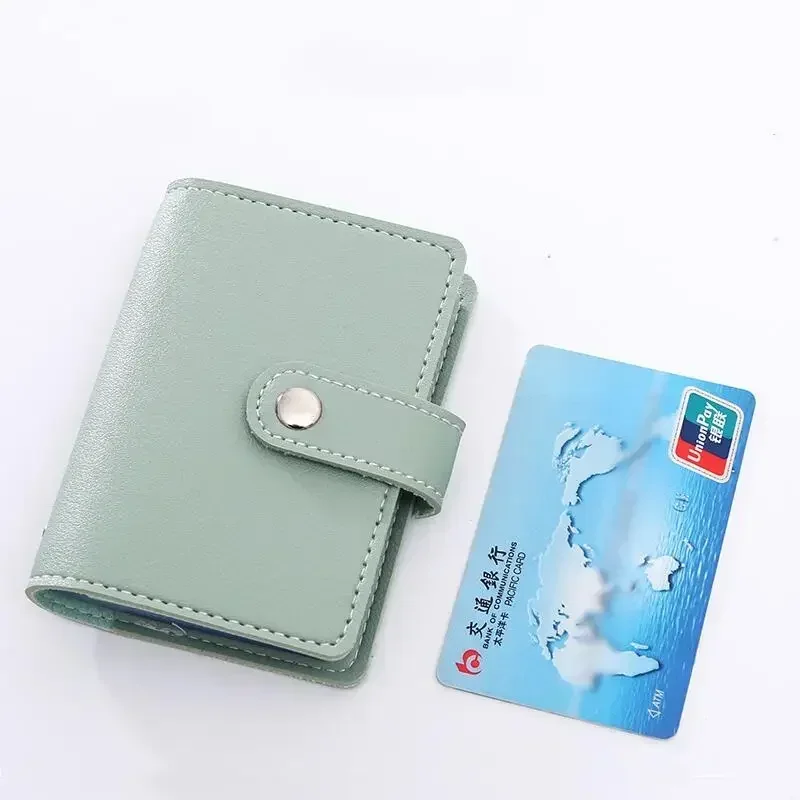 

PU Leather Card Holder Wallet 26 Multi Slot Slim Credit Card Case Women Men Candy Color Bank Credit Card Holder Wallets Cover