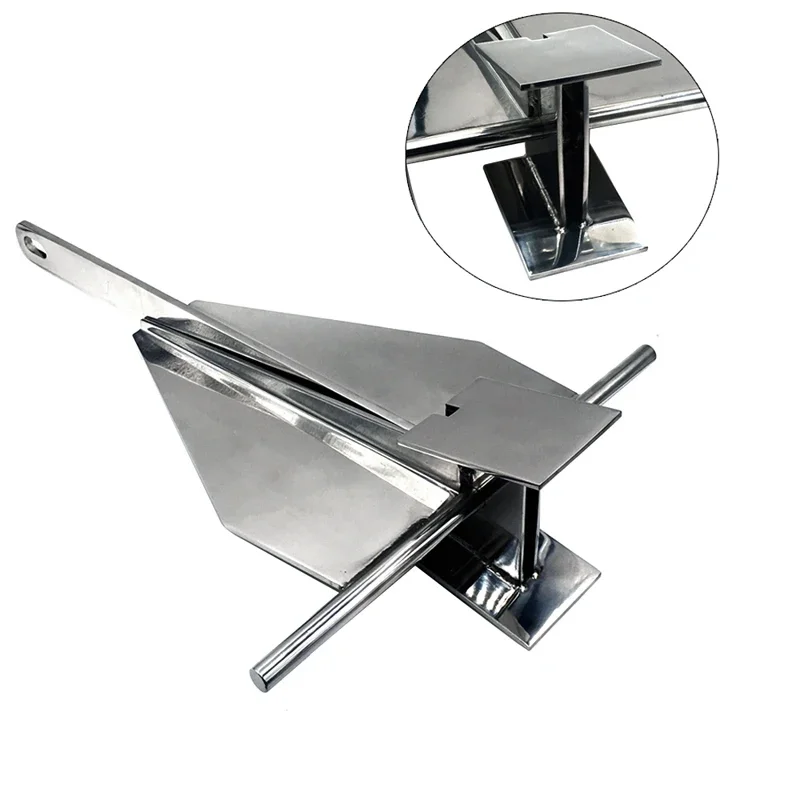 High Quality Aisi316 Stainless Steel Marine 316 Mirror Polish Boat Danforth Anchor Fluke Boat Anchors