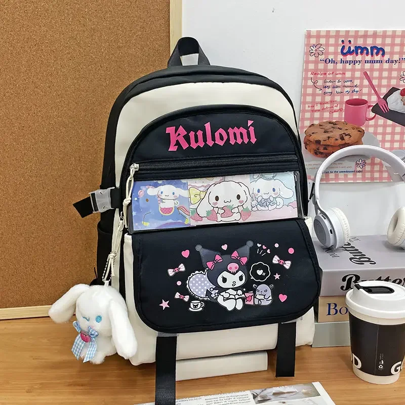 Sanrio ransel siswa baru Clow M ransel gadis ringan tas sekolah Super populer lucu Cinnamoroll Babycinnamoroll Melody