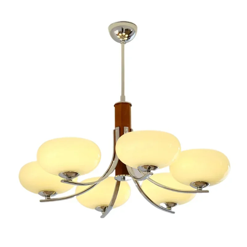 Living room chandelier retro solid wood bedroom dining room study cream wind lamps