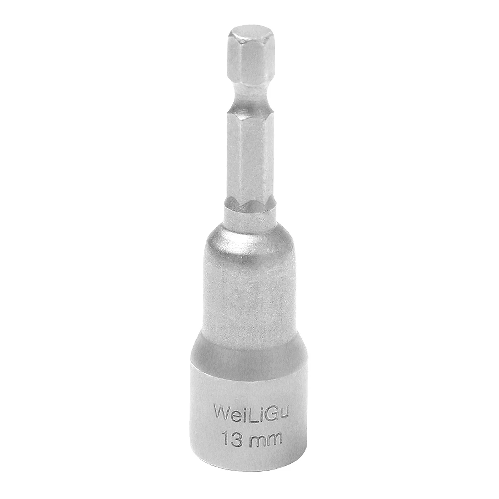 

1-12Pcs 4mm-19mm Windproof Sockets Non-Magnet Electric Drill Hexagonal Wrench Hex Handle Pneumatic Screwdriver Nut Socket Tools