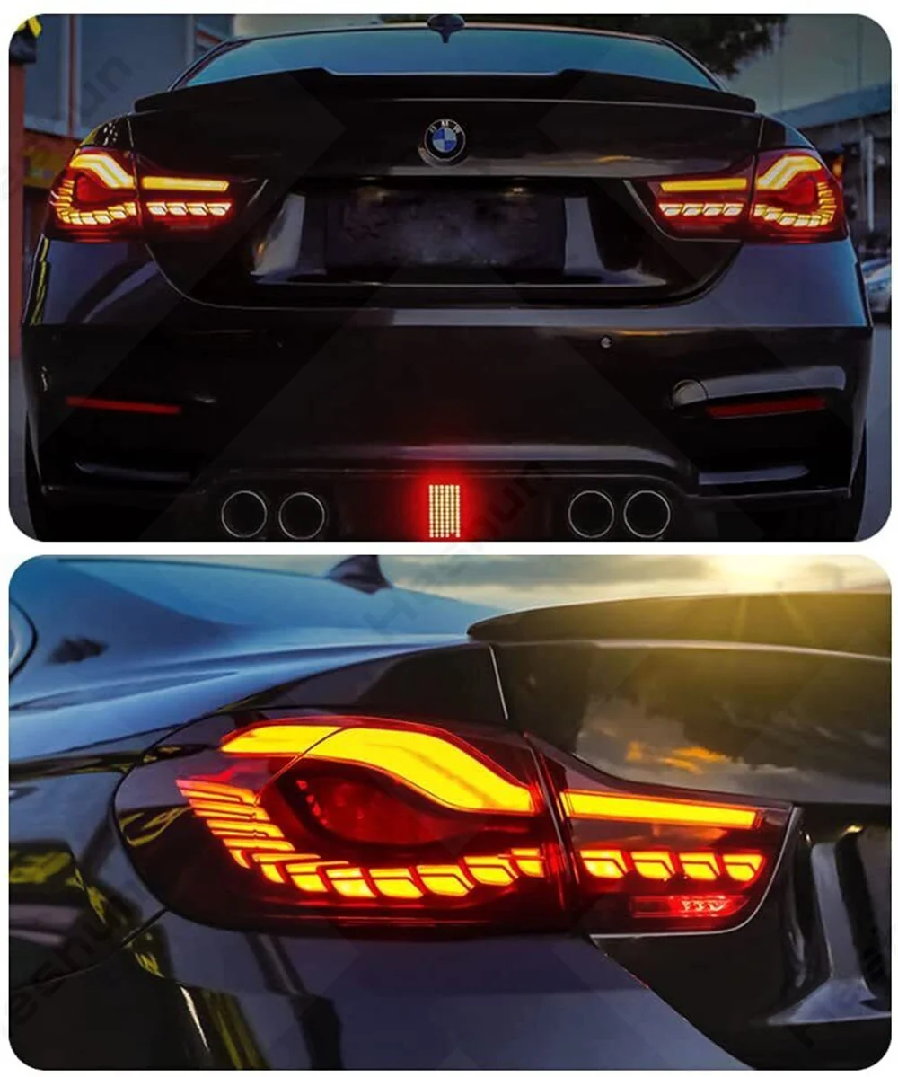 Pair OLED Tail Lights For BMW M4 F32 F33 F36 F82 F83 GTS 2013-2020 420i 430 435 428 440 LCI Tail Lamp Rear Light Taillight Emark