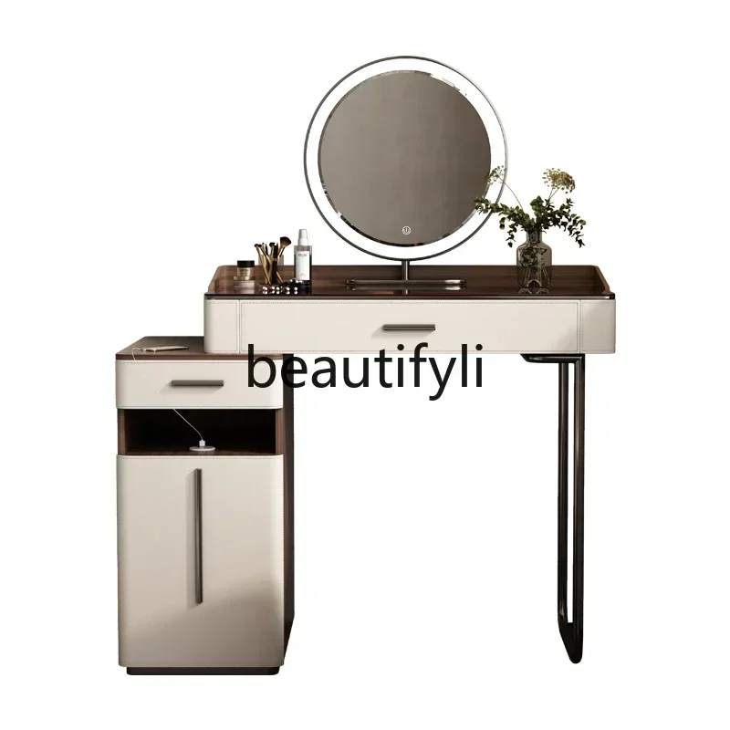 35Light luxury dresser, minimalist small apartment storage cabinet integrated, new, premium glass makeup tableSSS