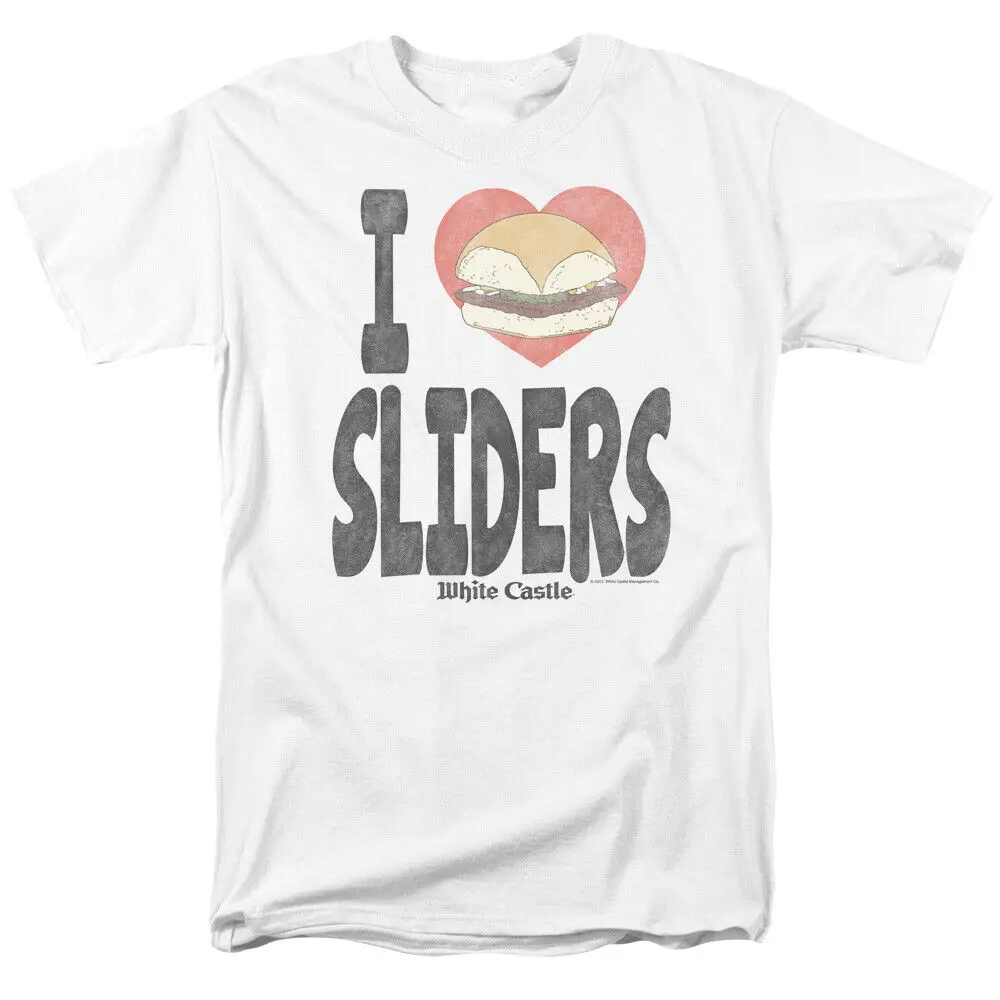 White Castle I Heart Sliders T Shirt Mens Licensed Hamburger